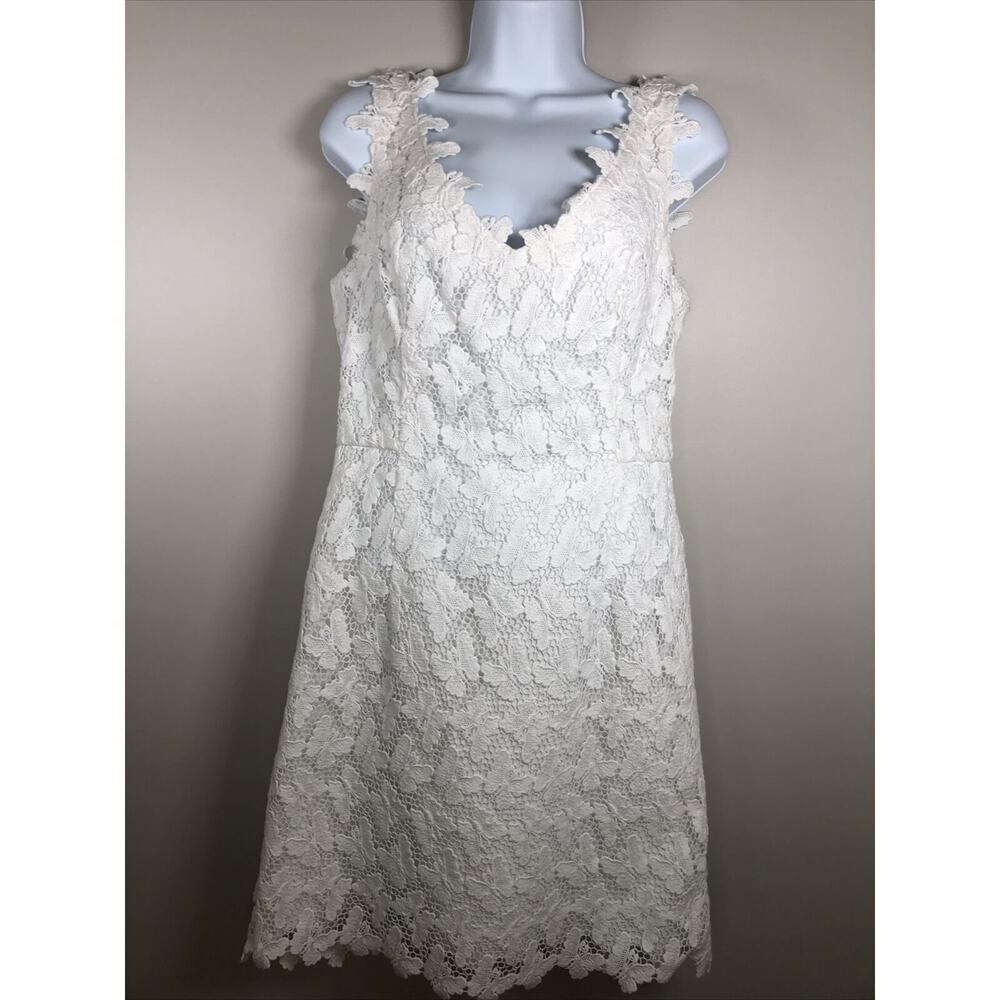 Lilly Pulitzer Reeve Shift Dress NWT Papillion Lace in Resort White Size 8